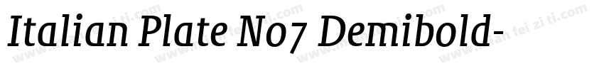 Italian Plate No7 Demibold字体转换
